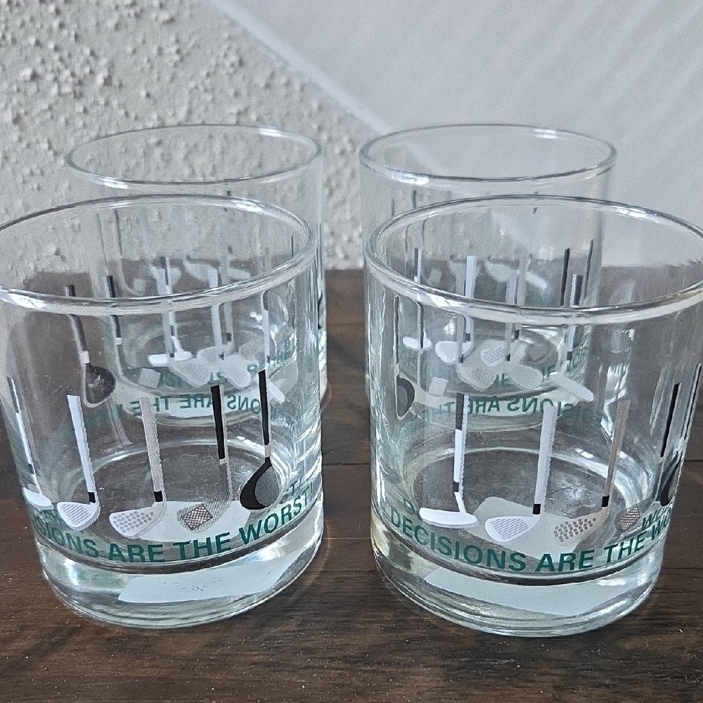 Golf-Themed Whiskey Glasses Set